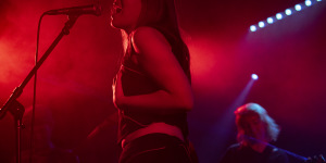 Australian singer Hatchie performing at Mary’s Underground in Sydney earlier this month.
