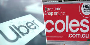 The initiative between Coles and Uber will start with 40 stores in Melbourne.