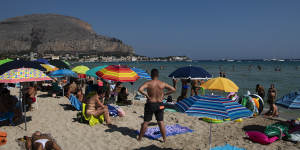 Mondello Beach,Palermo,Sicily.