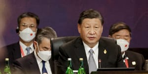 Chinese President Xi Jinping attends a session during the G20 Leaders’ Summit.
