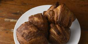 Hand-rolled puff pastries. 