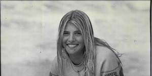 Pictured here in 1980,Pam Burridge was told to lose weight to promote surfing – and later became dangerously ill with anorexia.