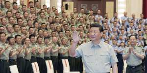 President Xi Jinping meets troops stationed in Xinjiang. US criticism of China’s actions in the region have escalated tensions between the two countries.