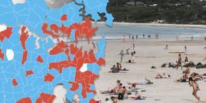 From Bondi to Byron:Wealthy suburbs with shrinking populations