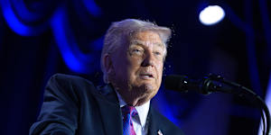 President Donald Trump speaks during the National Prayer Breakfast,Thursday,Feb. 5,2026,in Washington. (AP Photo/Evan Vucci)