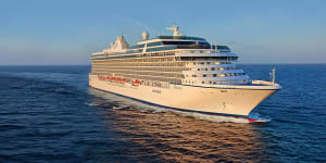 The Marina is what is known as a small luxury ship,with a passenger capacity of 1238 (half the size of the Titanic).