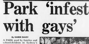Newspaper clipping from Sun-Herald in May 1992,tendered at the LGBTIQ inquiry.