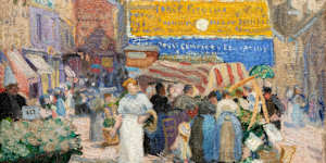 Ethel Carrick’s Rue Mouffetard (1910).