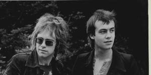 Elton John and Bernie Taupin in 1976.