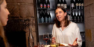 Cheek Media CEO Hannah Ferguson has lunch with SMH reporter Josefine Ganko
