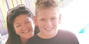 Ben Nash as a youngster,celebrating his birthday with mum Tammie.