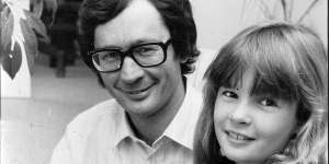 Hayley at age nine with her dad Dick Smith,who scouted the lodge’s location for a possible beach house.