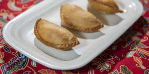 Vegetable curry puffs.