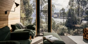 The private retreat at Pumphouse Point gives you plenty of reasons to stay inside.