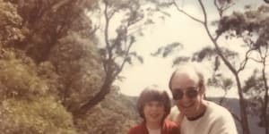 The author and her father at Springbrook,QLD in 1985.