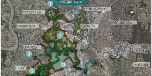 Proposed Oxley Creek"super park"- the northern section close to the Rocklea Markets.