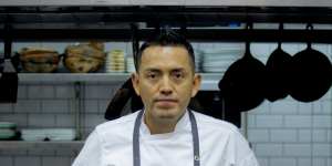 Chef chef Wilson Villar at his restaurant,Meriba.