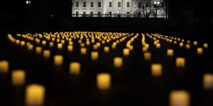 COVID looms large in Biden’s thinking:A nurses groups holds a candlelight vigil outside the White House to memorialise and honour all of the nurses who died from COVID-19. 