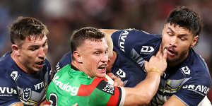 Rabbitohs scrap back in to contest to set up nervy finish for Cowboys