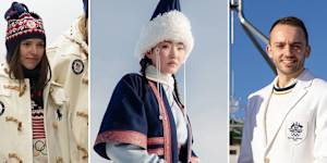 Team USA athlete Tess Johnson on Ralph Lauren;the Team Mongolia uniform;Team Australia’s Dean Hewitt in Sportscraft. 