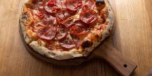 Where’s Next Honey pizza topped with hot salami,honey and fresh chilli.