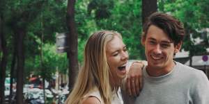 De Minaur with partner Katie Boulter,also a tennis pro,in Paris last month. “It’s great to have a partner in this world who knows exactly what you’re feeling every single moment.”