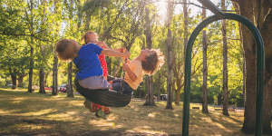 Hanging out in children’s playgrounds:the ultimate exercise in surrendering control.