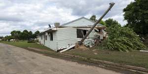 More than 200 of the 300 houses in Eugowra have been damaged,the SES said. 