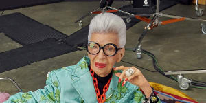 Iris Apfel:“Be your own person and stick with it. I like the idea that younger people have the opportunity of trying lots of things to see what suits them.”