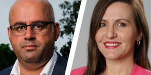 Canterbury-Bankstown mayor Khal Asfour and Bankstown MP Tania Mihailuk.