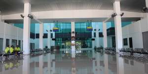 The empty terminal at Kay Rala Xanana Gusmão,International Airport on Timor-Leste’s south coast. 
