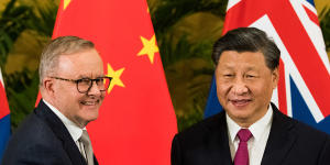 The meeting between Anthony Albanese and Xi Jinping at the G20 summit in Bali.