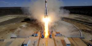 A Russian Soyuz 2.1a rocket lifts off from the launch pad at the new Vostochny Cosmodrome outside the city of Uglegorsk in Russia. Queensland is investigating potential rocket launch sites in the hopes of capitalising on the space industry.