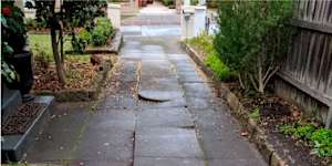 The council offered $30,000 to fix this driveway but required the home owners to sign an “incredibly broad” deed of release that would have cleared the council of all future liability for the entire property.