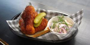 Nashville-style hot chicken at The Hot Chicken Project.