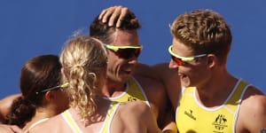Australia's quartet beats home England to mixed team relay triathlon gold
