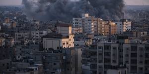 Smoke rises following an Israeli airstrike in Gaza City last week.