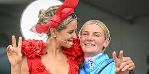Jamie Melham,right,joins Michelle Payne as the only women to win the Melbourne Cup.