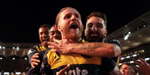 Hat-trick hero Jason Cummings was the star of the A-League grand final in June,when the Central Coast Mariners beat Melbourne city 6-1.