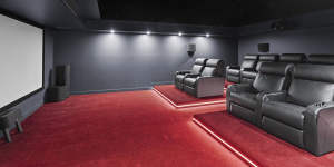 The property includes its own nine-seat private cinema. 