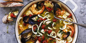 Neil Perry's seafood stew.