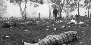 The Monday morning aftermath of the Narara Rock Festival,February 1,1983 