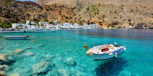 The clear waters of Crete.