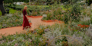 Jac Semmler in the MIFGS garden desgined by Super Bloom in in partnership with Heliotrope Studio,Evergreen Infrastructure and Mood Construction