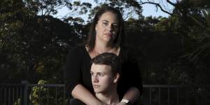 Danielle Berselli and her son Luca who has ADHD. When he was in primary schools,teachers suggested an autism diagnosis would help him obtain funding.