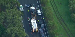 Significant delays on Pacific Motorway after 11-vehicle crash