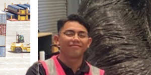 22-year-old Southern River resident Nuh Dzuljaidi fell into the freight industry four years ago after COVID and border travel restrictions put a halt on a career in aviation.
