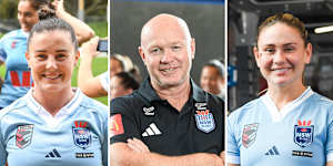 Jayme Fressard,John Strange and Keeley Davis for the next generation of Blues coaches.