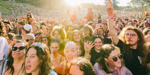 Festivalgoers at Splendour in the Grass in 2023.
