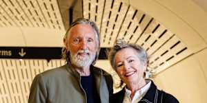 Susan and Garry Rothwell pictured in North Sydney following the announcement of their gift to the University of Sydney. They chose the location because they admire the new Victoria Cross metro station.